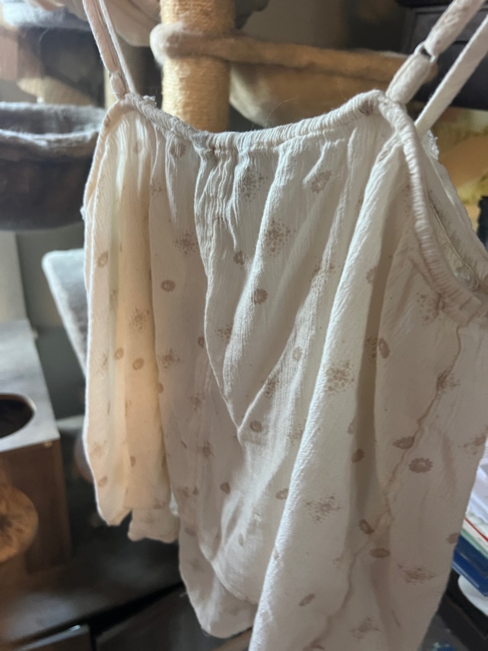 American Eagle Outfitters Cream and Beige Embroidered Camisole - Picture 4 of 6